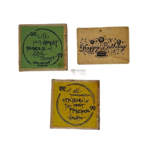 3/$15 3 Wooden Stamps - Picture 1 of 1